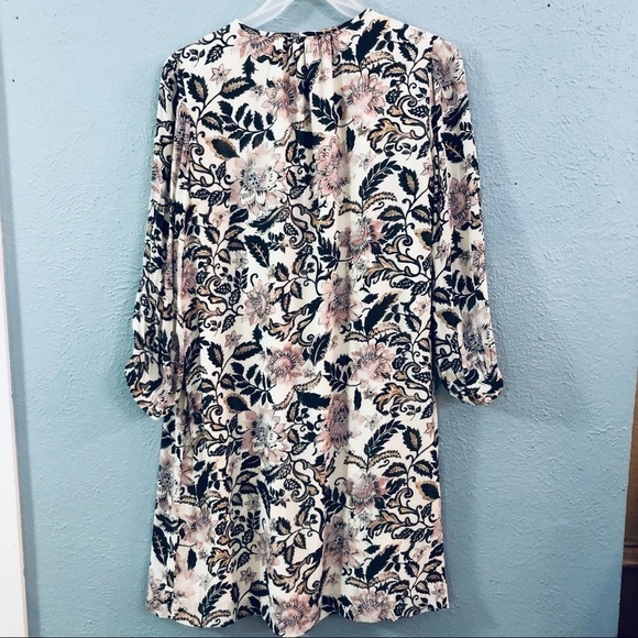 Loft mauve floral print flowy dress - Picture 3 of 6